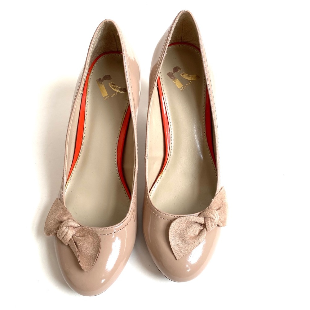Report nude retro bow pumps sz 7.5
